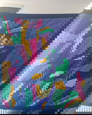 Eșarfă Picasso din mătase naturală