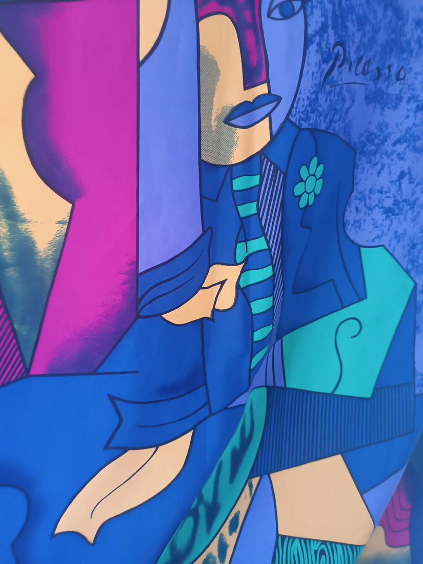 Eșarfă Picasso din mătase naturală