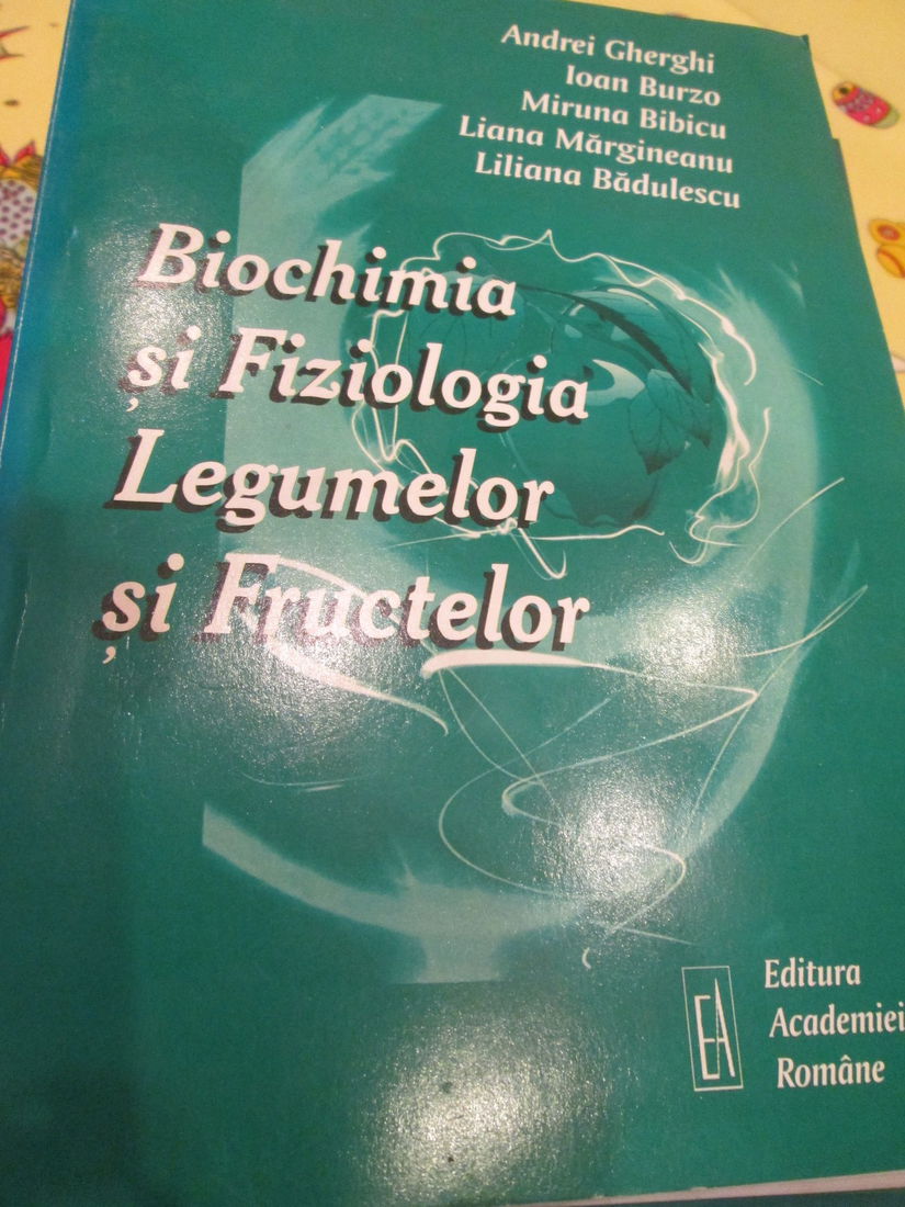 2001 carte Biochimia si fiziologia legumelor si fructelor