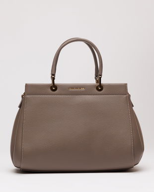 Geanta office taupe din piele ecologica