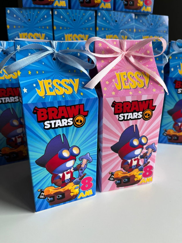 Cutii pentru dulciuri Brawl Stars Captain Carl, personalizate pentru aniversări fetițe