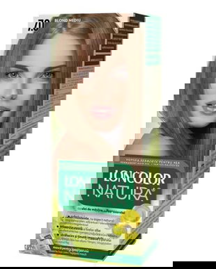 Vopsea Permanenta pentru Par cu Amoniac - Loncolor Natura, nuanta 7.0 Blond Mediu, 1 pachet