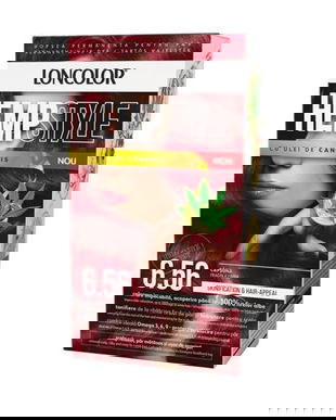 Vopsea Permanenta pentru Par cu Amoniac - Loncolor HempStyle, nuanta 6.56 Capsuna, 1 pachet