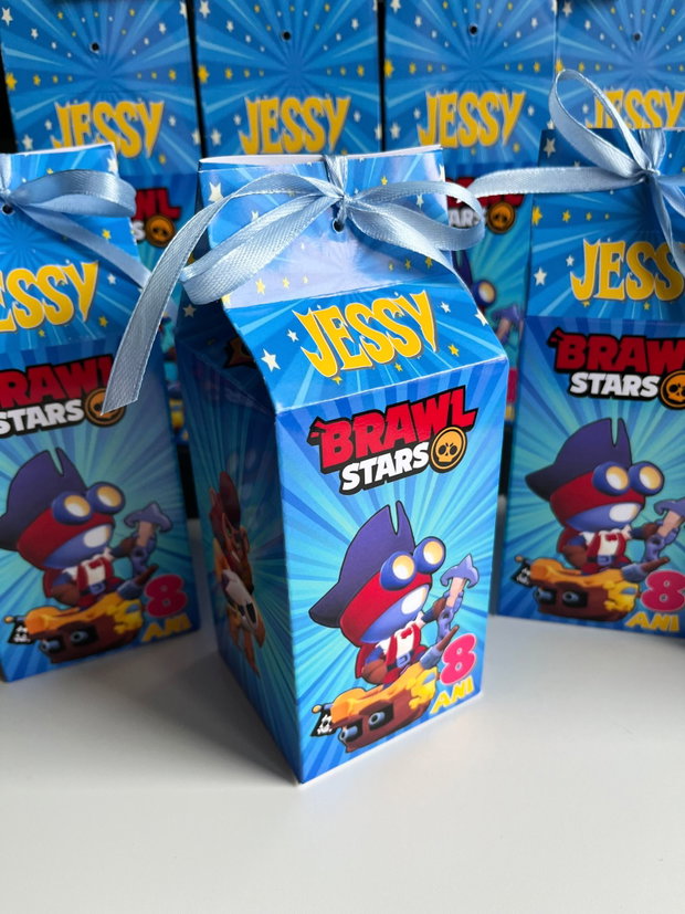 Cutii pentru dulciuri Brawl Stars Captain Carl, personalizate pentru aniversări fetițe