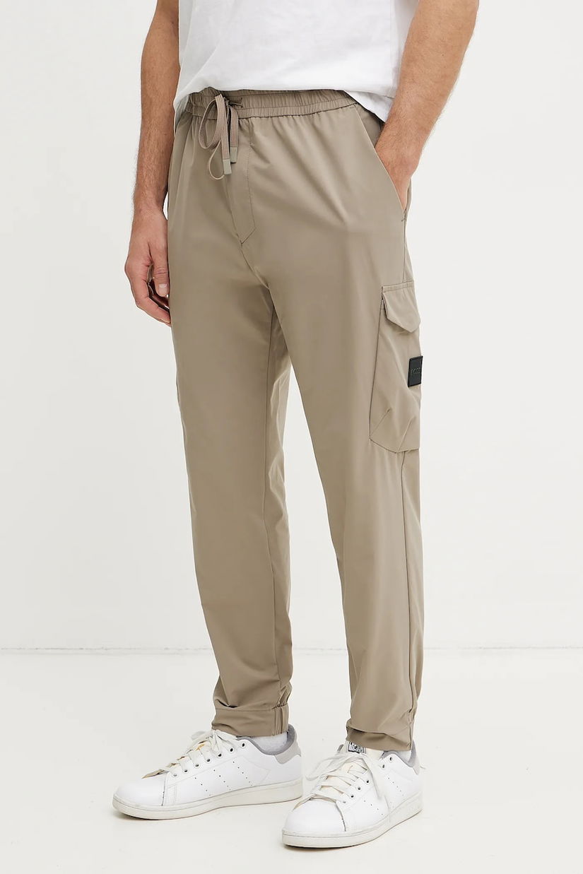 BOSS Green pantaloni de trening culoarea verde, neted