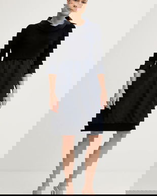 Joseph Ribkoff rochie culoarea bleumarin, mini, evazați, 173444