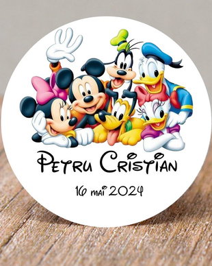 Etichete mărturii botez sau aniversare Mickey Mouse