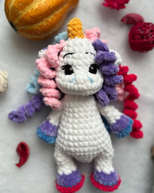 Mini Unicorn crosetat