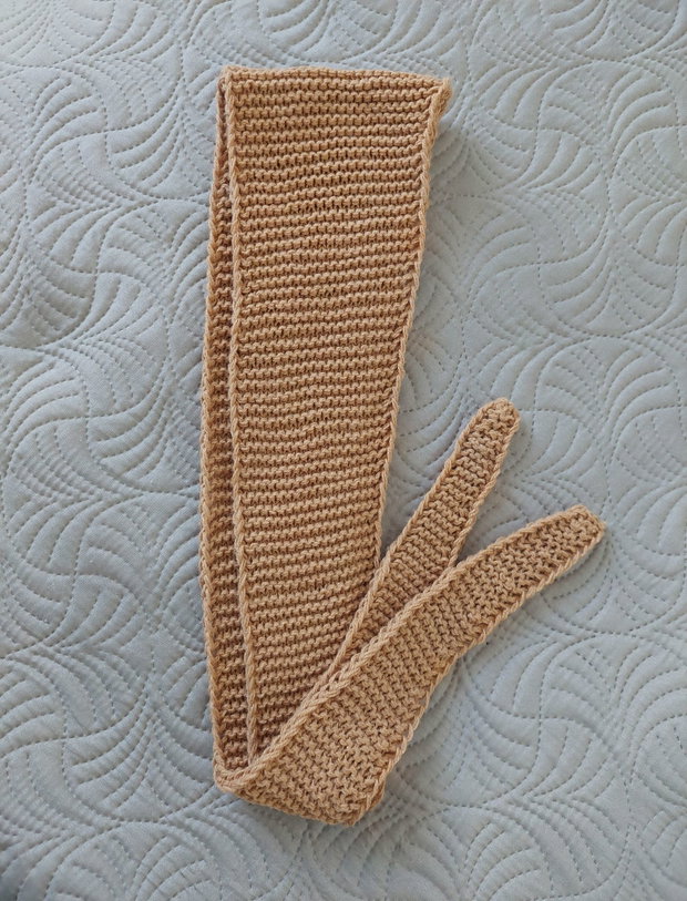 Fular esarfa tricotat manual bej