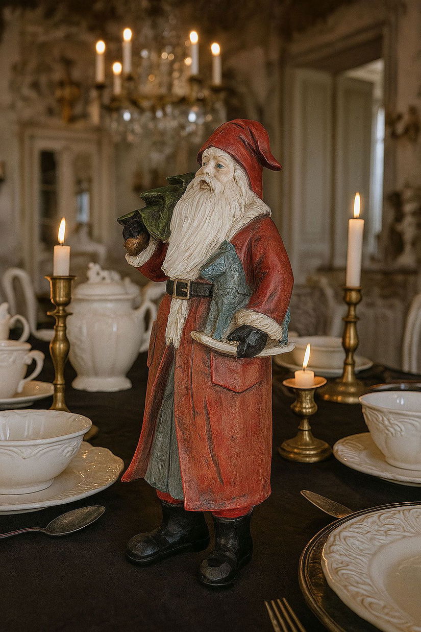 Figurina Mos Craciun cu calut