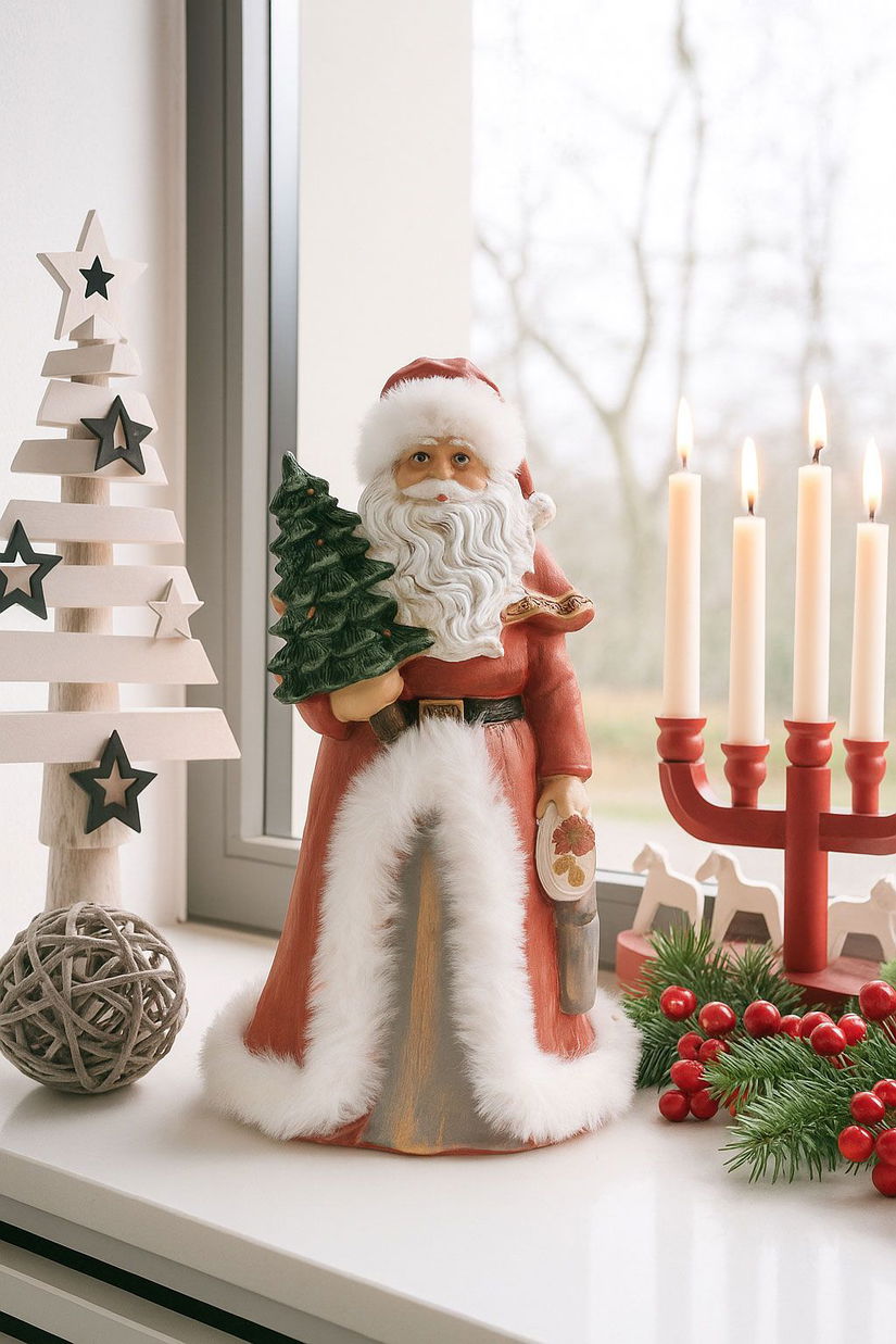 Figurina Mos Craciun cu bradut