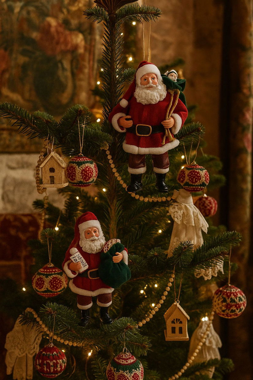 Set ornamente brad Mos Craciun