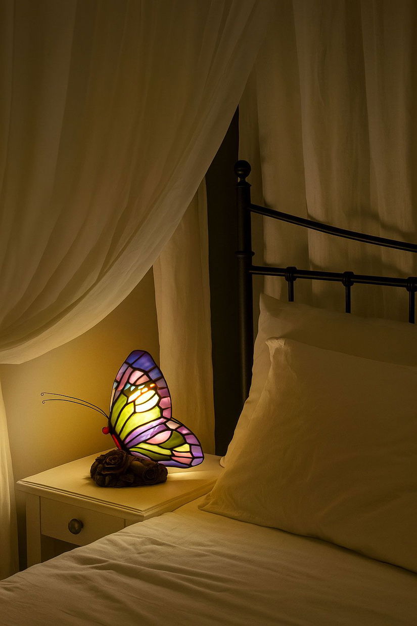 Lampa de masa fluture Tiffany