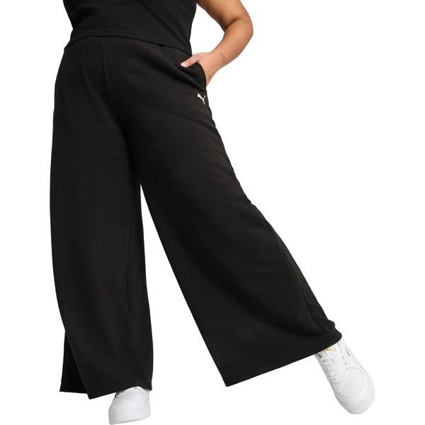 Pantaloni femei Puma Wardrobe Ess Relaxed Wide Leg Sweatpants 62975401, XXL, Negru