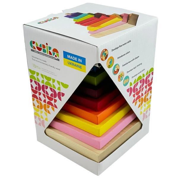 Jucarie din lemn: Piramida culorilor