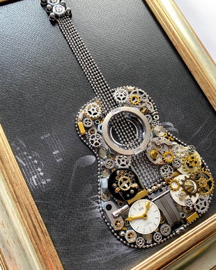 Chitara cod M 641 ・Steampunk Art・Industrial Decor Vintage・Bijuterii steampunk・Cadouri Barbati