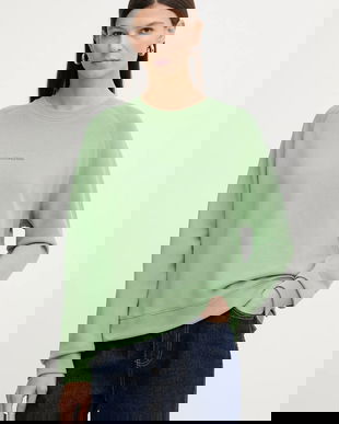 Marc O'Polo hanorac de bumbac culoarea verde, uni, 5000009291