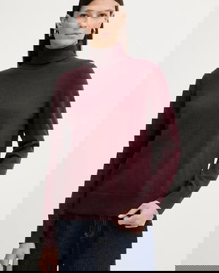 Marc O'Polo pulover culoarea bordo, light, cu guler, 5000007462