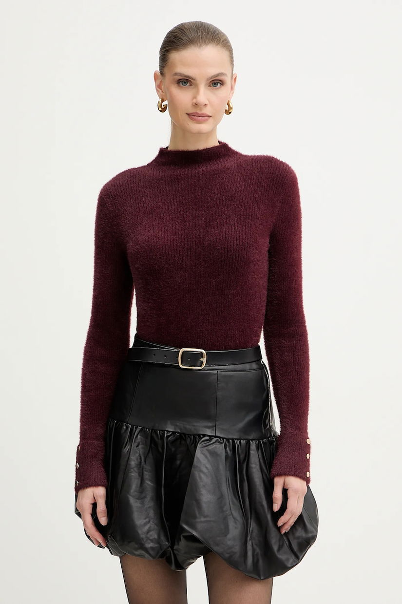 Morgan pulover MORIK.N culoarea bordo, cu turtleneck, MORIK.N