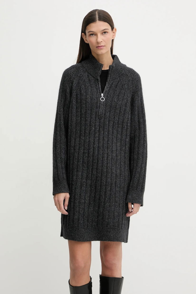 Marc O'Polo rochie cu lână culoarea gri, mini, drept, 5000007477