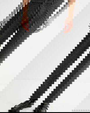 Marc O'Polo pantaloni cu lână culoarea gri, 530022110134