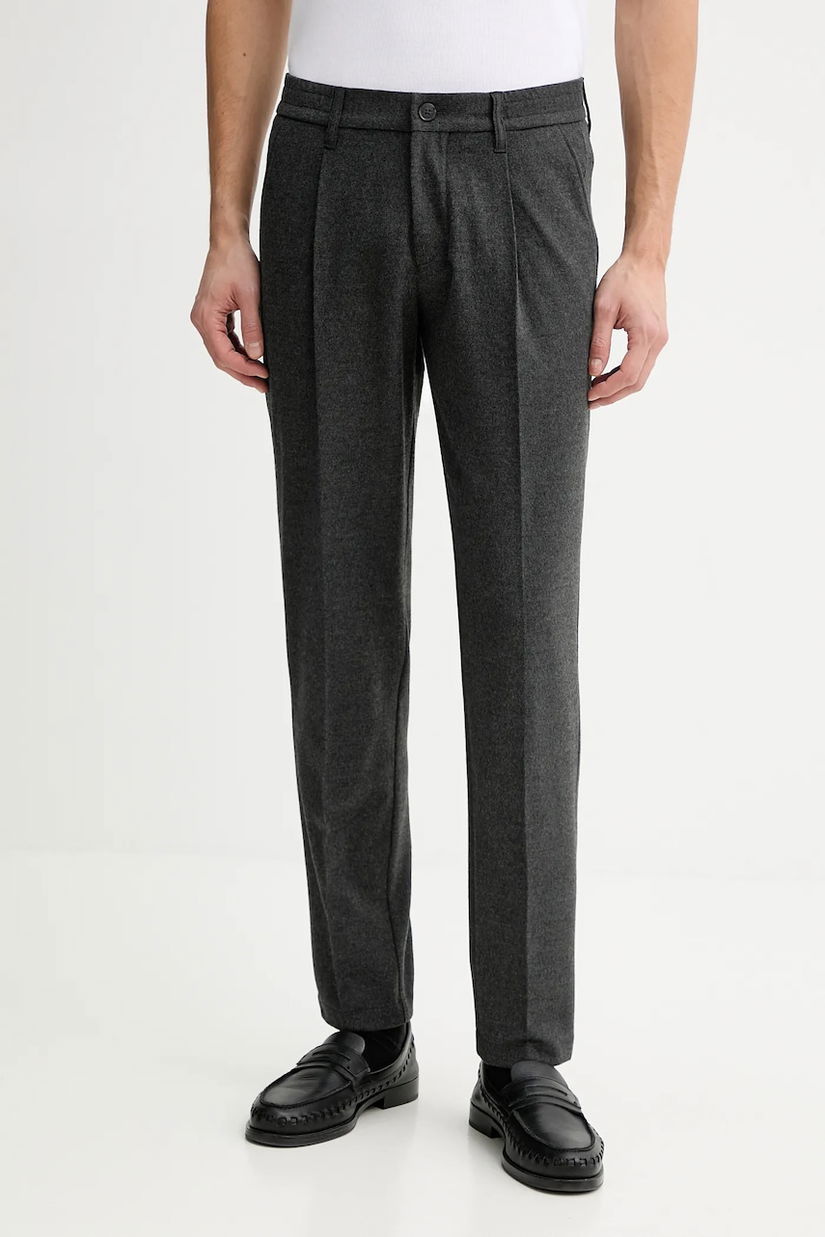 Marc O'Polo pantaloni cu lână culoarea gri, 530022110134