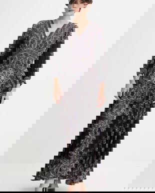 Hale BOB rochie culoarea maro, maxi, evazați, 56TV650A