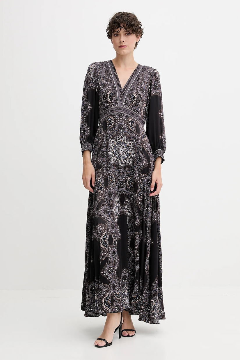 Hale BOB rochie culoarea maro, maxi, evazați, 56TV650A