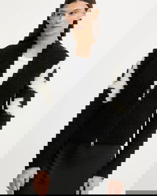 AllSaints cardigan cu alpaca SYLVIE culoarea negru, W039KD