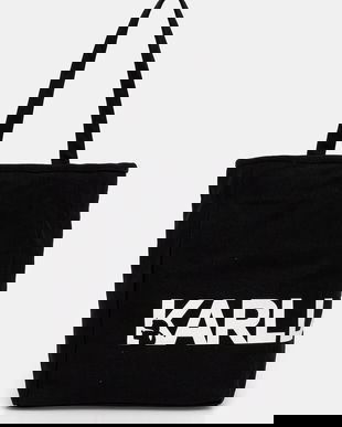 Karl Lagerfeld geantă de bumbac K/ESSENTIAL culoarea negru, B1W50050