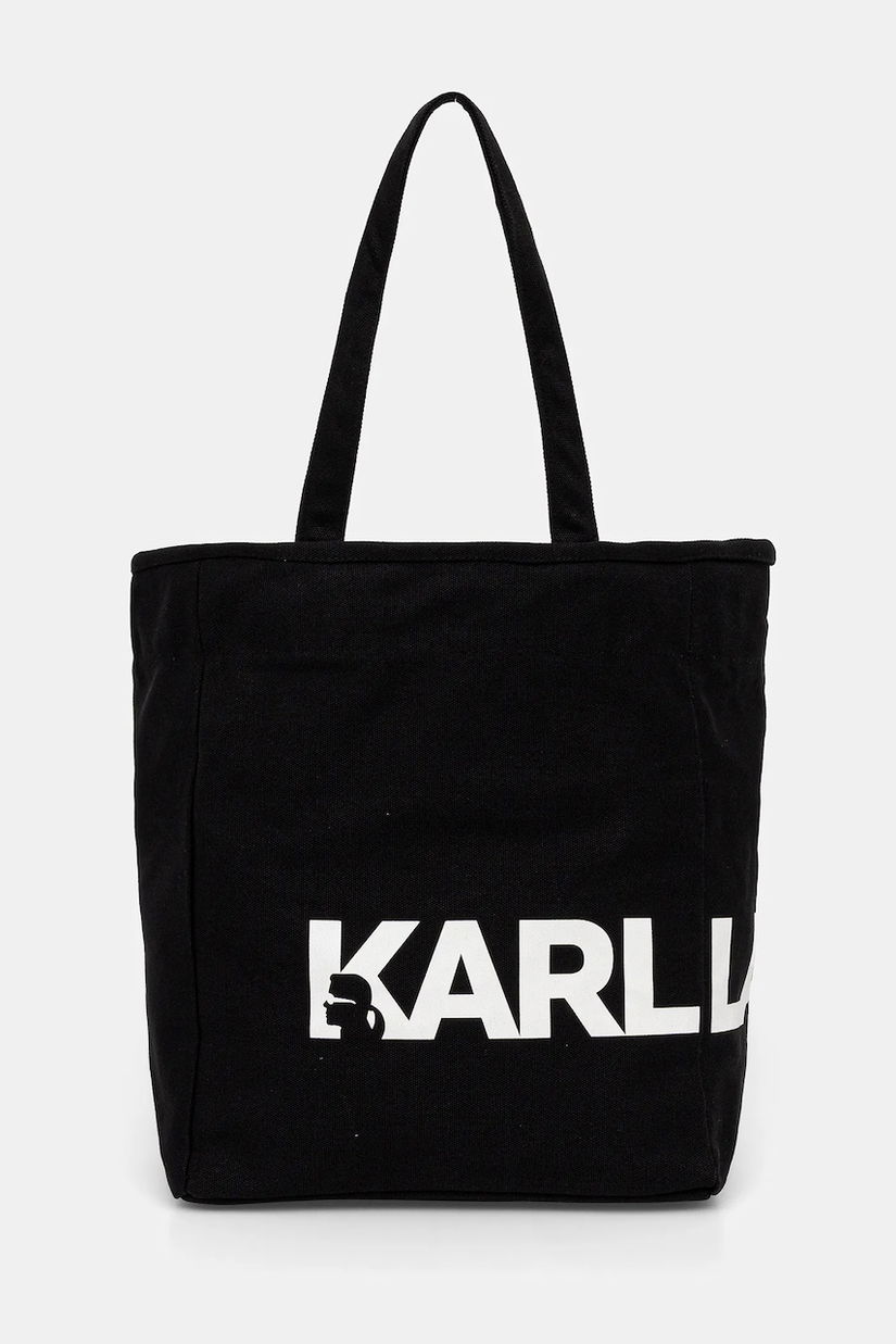 Karl Lagerfeld geantă de bumbac K/ESSENTIAL culoarea negru, B1W50050