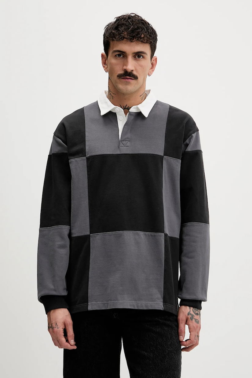 Vans hanorac de bumbac culoarea negru, cu imprimeu, VN000P8VBLK1