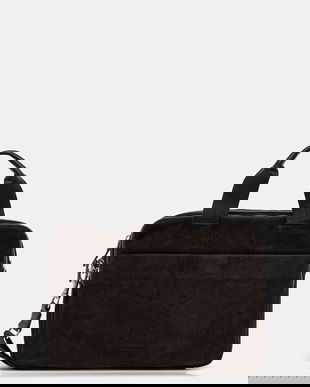 Marc O'Polo geantă de piele întoarsă culoarea maro, 5000007751