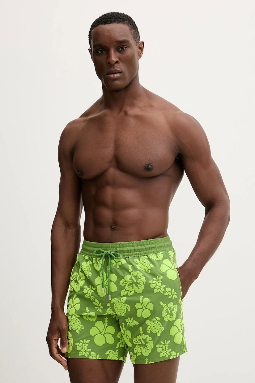 Vilebrequin pantaloni scurți de baie MOOREA culoarea verde, MOODD213