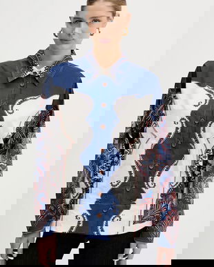 Farm Rio cămașă din bumbac cu guler clasic, relaxed, 344003