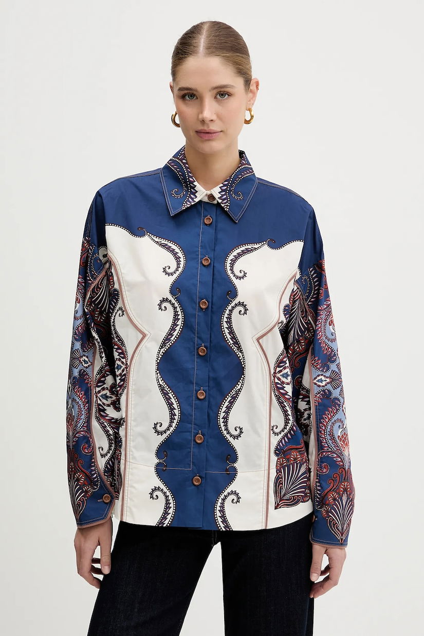 Farm Rio cămașă din bumbac cu guler clasic, relaxed, 344003