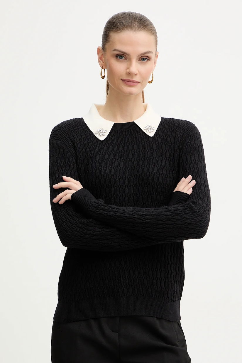 Morgan pulover culoarea negru, light, MTORIA