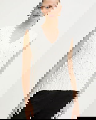 Morgan vestă culoarea bej, MVETI