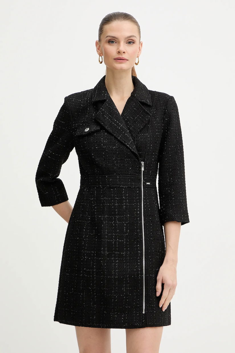 Morgan rochie culoarea negru, mini, mulată, RTIDA