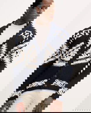 Lindbergh cardigan din bumbac culoarea bleumarin, 30.827014