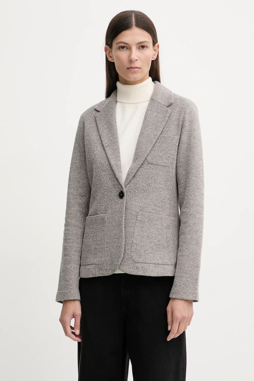 Marc O'Polo sacou culoarea bej, un singur rând de nasturi, cu imprimeu, 511304458011