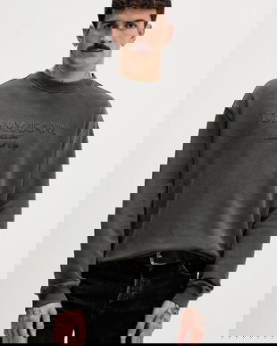 Tommy Jeans hanorac de bumbac culoarea gri, cu imprimeu, DM0DM22363