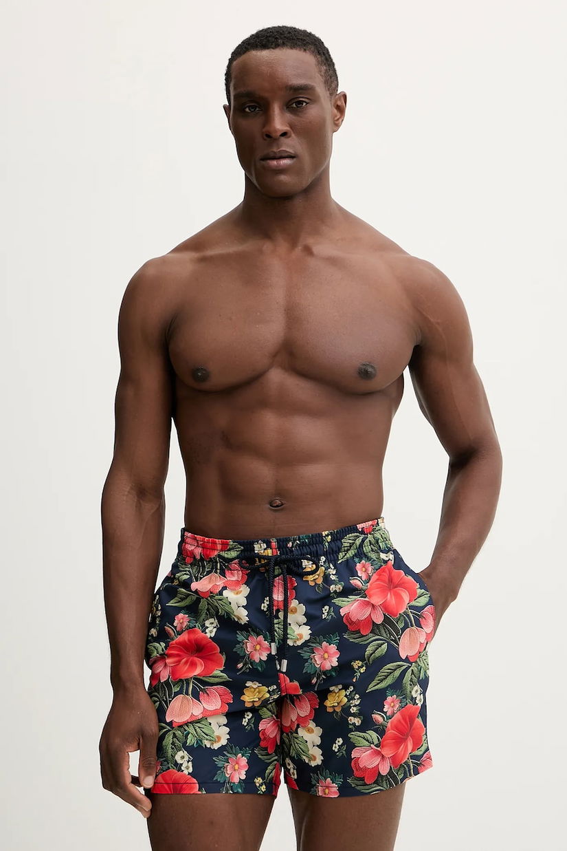 Vilebrequin pantaloni scurți de baie MOOREA culoarea bleumarin, MOODB501