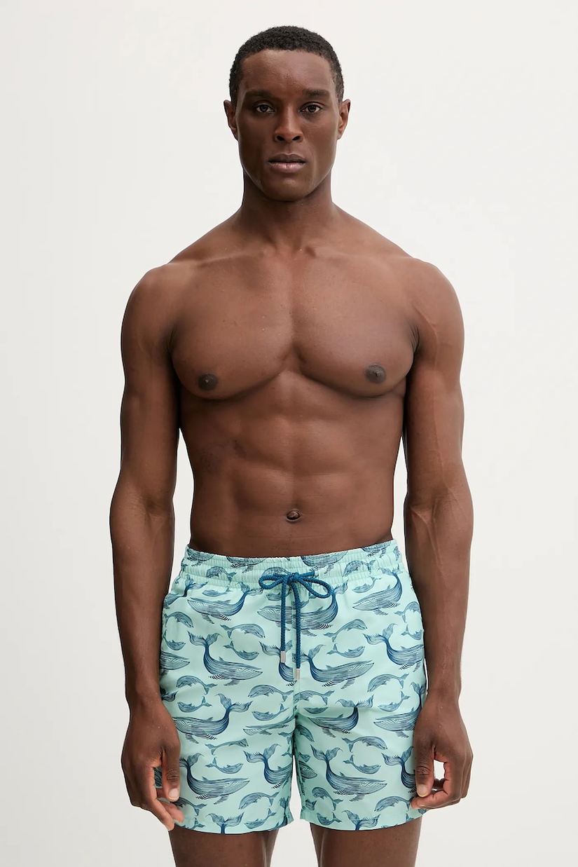 Vilebrequin pantaloni scurți de baie MOOREA culoarea turcoaz, MOODB106