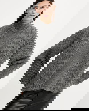 G-Star pulover de lână culoarea gri, călduros, cu guler, D27730.D770