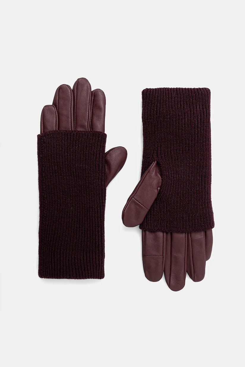 Medicine manusi de piele culoarea bordo