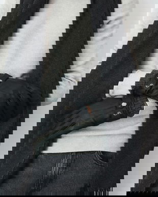 Medicine manusi de piele culoarea negru