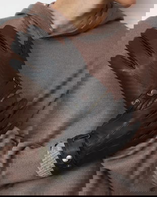 Medicine manusi de piele culoarea maro