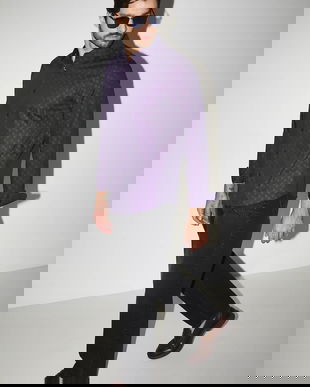 Medicine camasa din bumbac culoarea violet