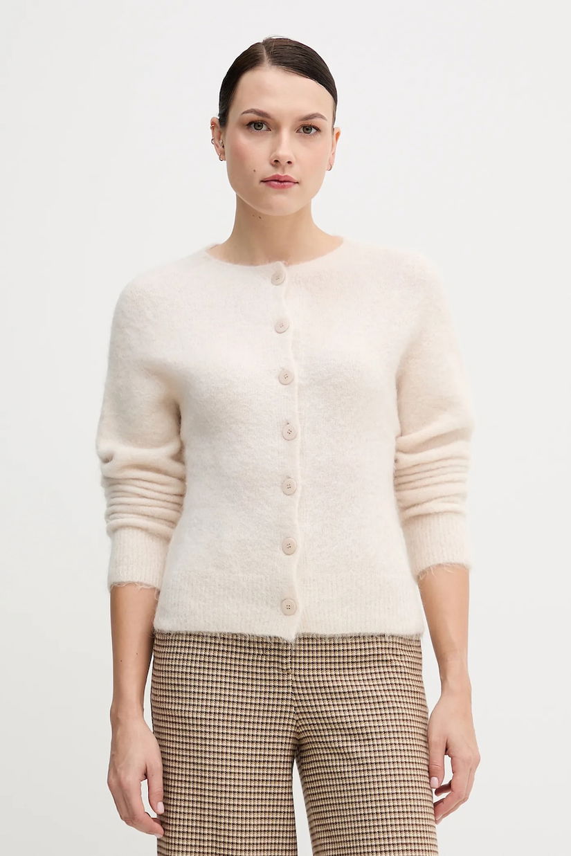 Sandro Ferrone cardigan cu alpaca culoarea bej, S9YBFNESPOLO